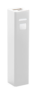 Hliníková powerbanka 2200mAh, bílá