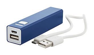 Hliníková powerbanka 2200mAh, modrá