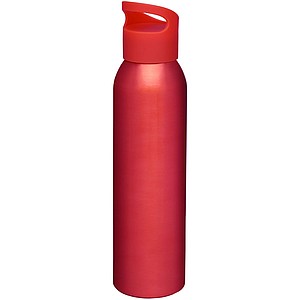 Hliníková sportovní láhev na pití, 650ml, červená