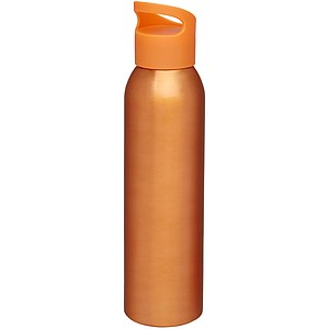 Hliníková sportovní láhev na pití, 650ml, oranžová