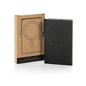 Hliníkové pouzdro na karty s RFID magnetem, černá