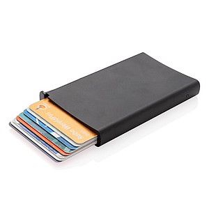Hliníkové RFID puzdro na karty, čierna