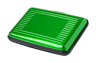 Hliníkový obal na karty s RFID ochranou, zelený