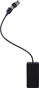 Hliníkový USB hub, černý