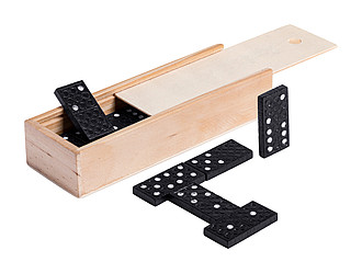 Hra domino v dřevěné krabičce