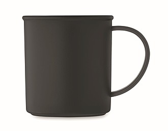 Hrnček s objemom 300 ml, recyklovaný plast, čierny