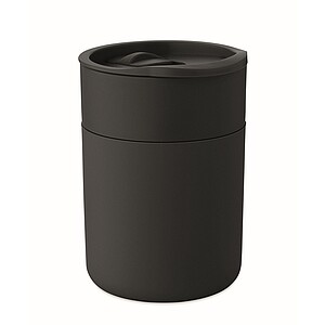 Hrnček so silikónovým návlekom, 330 ml, čierna