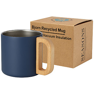 Hrnček z recyklovanej nerezovej ocele, 360 ml, modrý