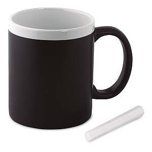 Hrnek 300ml s tabulovým povrchem, černý/bílý - reklamní hrnky