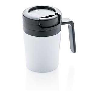 Hrnek Coffee to go s ouškem, bílý - reklamní hrnky