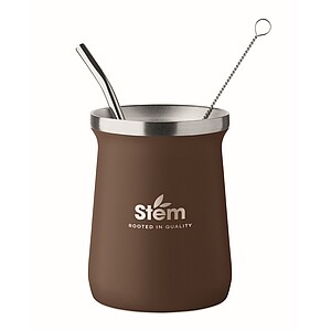 Hrnek na čaje Yerba maté 240 ml, hnědá