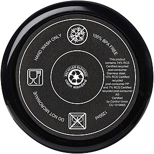 Hrnek s brčkem 1200ml, černá