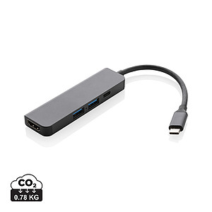Hub s HDMI vstupem, recyklovaný hliník