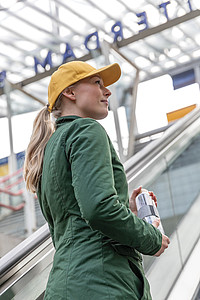 IMERES Šestipanelová kšiltovka z recyklované bavlny, žlutá