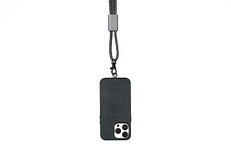 ISAMIN Šňůrka na telefon BrandCharger, gun metal