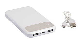 JAWA Plastová powerbanka s kapacitou 10000 mAh, bílá/šedá