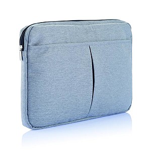 Jednoduchý polyesterový obal na laptop 15", světle šedá - obal na mobil s vlastním potiskem