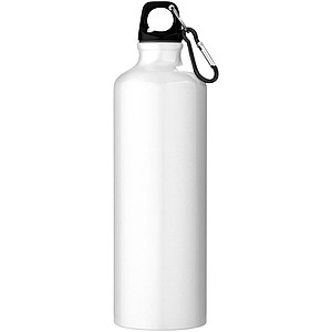 Jednoplášťová láhev s karabinou, objem 770 ml, bílá