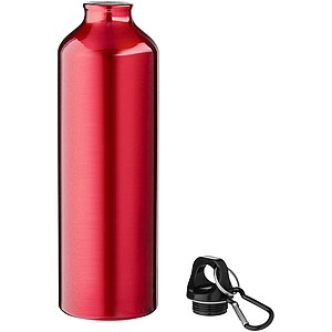 Jednoplášťová láhev s karabinou, objem 770 ml, červená