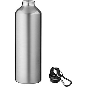 Jednoplášťová láhev s karabinou, objem 770 ml, stříbrná