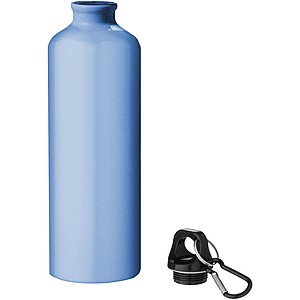 Jednoplášťová láhev s karabinou, objem 770 ml, světle modrá
