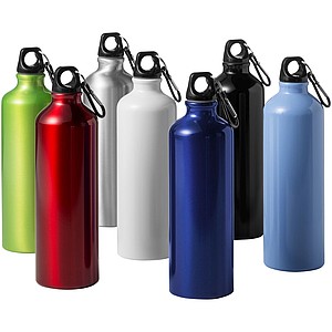 Jednoplášťová láhev s karabinou, objem 770 ml, světle modrá