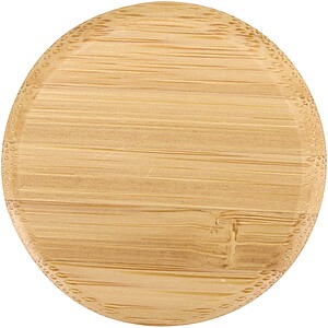 Jednostěnná borosilikátová skleněná láhev s bambusovým víčkem 650 ml, transparentní