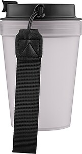 Jednostěnný termohrnek se šňůrkou na zápěstí 350 ml, transparentní