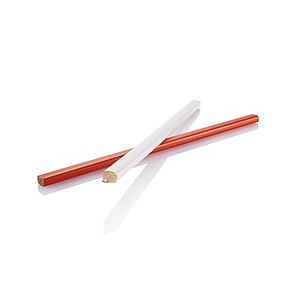 JOINER Dřevěná tesařská tužka, 25 cm, bílá - tužky s potiskem