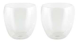 KAFETO - M Sada dvoch dvojstenných pohárov, 220 ml