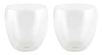 KAFETO - S Sada dvou dvoustěnných skleniček, 220 ml - reklamní hrnky