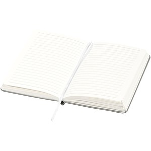 KALON Linkovaný zápisník A5 se záložkou, 160 stran, stříbrná