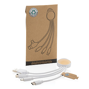 Kapesní nabíjecí kabel 6 v 1 Ontario z RCS recykl. plastu