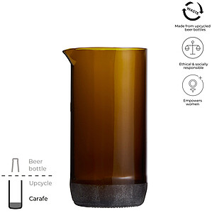 Karafa na vodu, 430 ml, hnědá