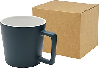 KARAY Keramický hrnek o objemu 370 ml s matným povrchem, modrošedá