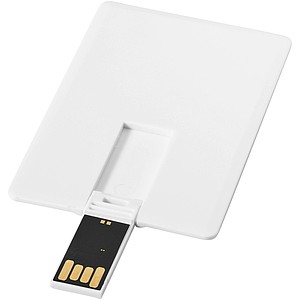 Karta USB Slim, 2 GB, bílá, cena na vyžádání - reklamní předměty