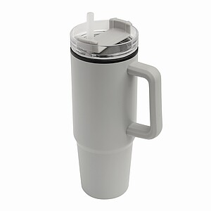 KEFALON Dvojstenný XXL termohrnček, 900 ml, svetlosivá