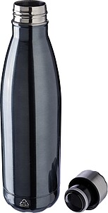 KELANA Dvoustěnná termoska z recyklované nerezové oceli 500 ml, gun metal