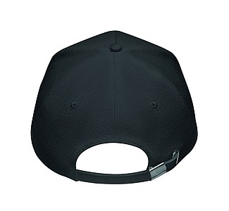 KENDIR Pětipanelová baseballová čepice z konopné látky, černá
