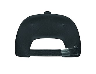 KENDIR Pětipanelová baseballová kšiltovka z konopné látky, černá