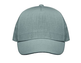 KENDIR Pětipanelová baseballová kšiltovka z konopné látky, šedá