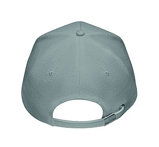 KENDIR Pětipanelová baseballová kšiltovka z konopné látky, šedá