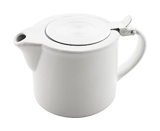 Keramická čajová sada s matným povrchem, bílá