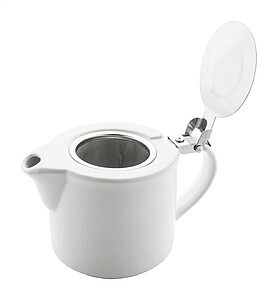 Keramická čajová sada s matným povrchem, bílá