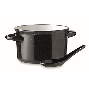 Keramická polévková miska, černá - reklamní předměty
