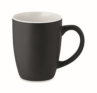 Keramický hrnček, 290ml, z vonku čierny, vo vnútri biely