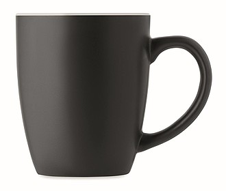 Keramický hrnček, 290ml, z vonku čierny, vo vnútri biely