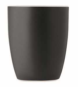 Keramický hrnček, 290ml, z vonku čierny, vo vnútri biely