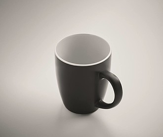 Keramický hrnček, 290ml, z vonku čierny, vo vnútri biely