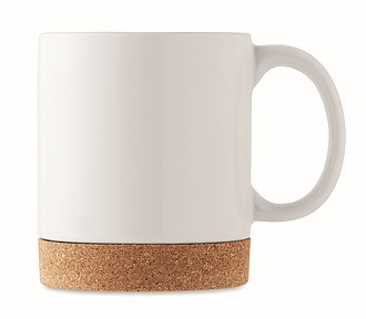 Keramický hrnček na sublimáciu, korkové dno, 280 ml